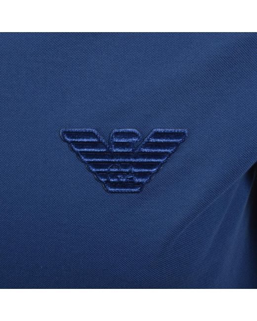 Armani Blue Emporio Logo T Shirt for men