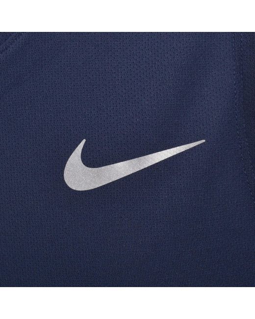 Nike Blue Running Miler Dri-Fit Vest Midnight for men