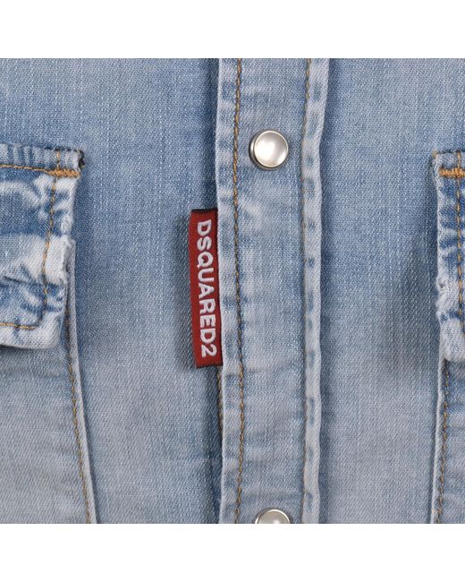DSquared² Blue Canadian Vintage Shirt for men