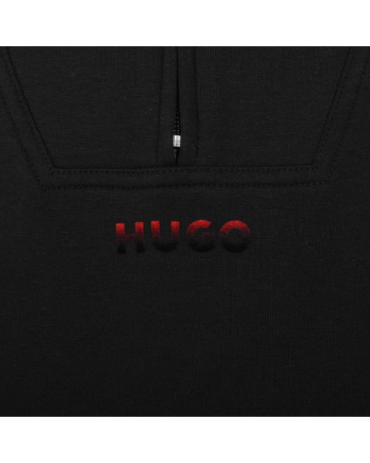 HUGO Black Atlas Half Zip Sweatshirt for men