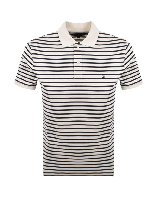 Tommy Hilfiger Blue Stripe Polo T Shirt for men