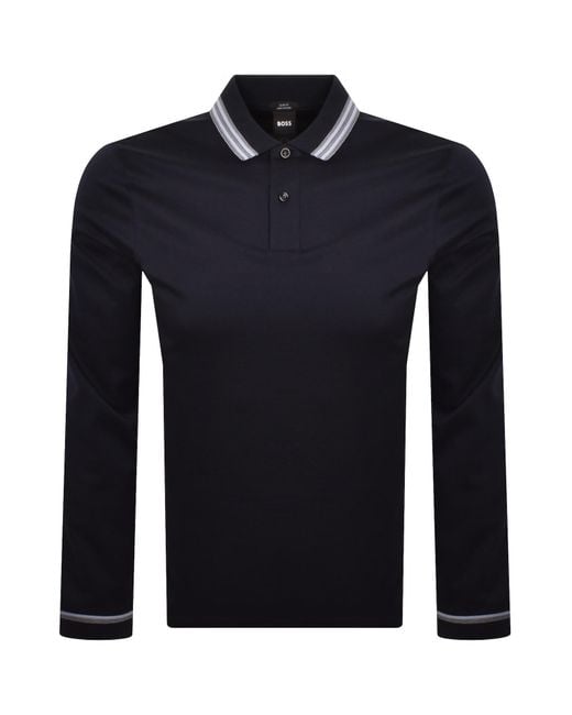 BOSS BUSINESS Blue Boss H Pleins Slim Fit Polo T Shirt for men