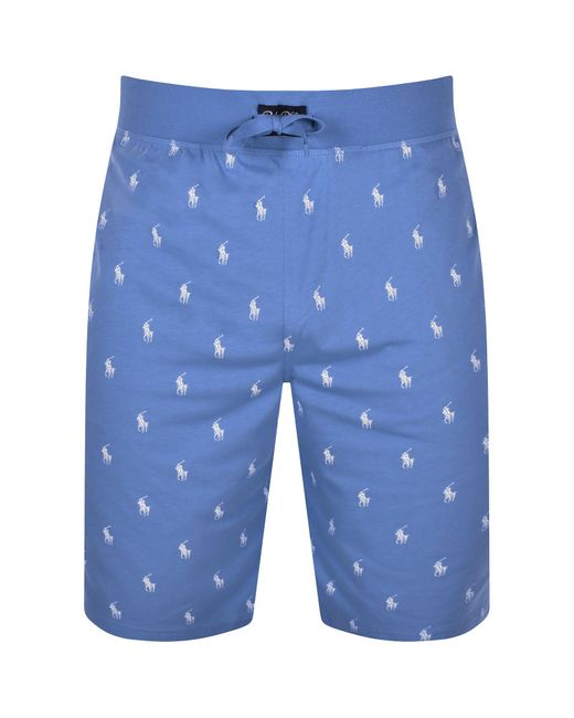 Ralph Lauren Blue Lounge Logo Shorts for men