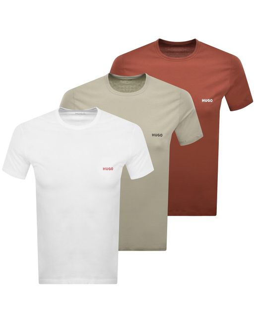 HUGO Multicolor 3 Pack Crew Neck T Shirts for men