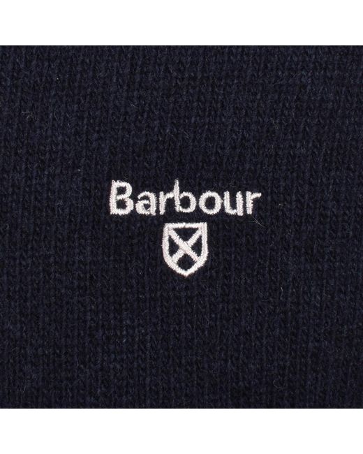 Barbour Blue Kepwick Half Zip Knitted Jumper for men