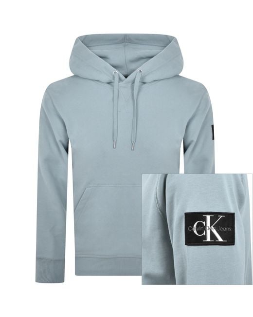 Calvin Klein Blue Jeans Badge Hoodie for men