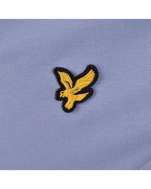 Lyle & Scott Blue Tipped Polo T Shirt for men