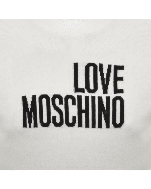 Moschino Gray Knit Sweatshirt Off for men