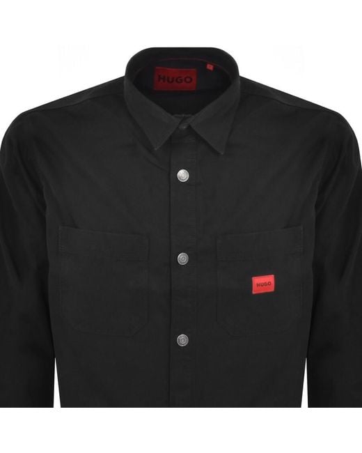 HUGO Black Erato Overshirt Jacket for men