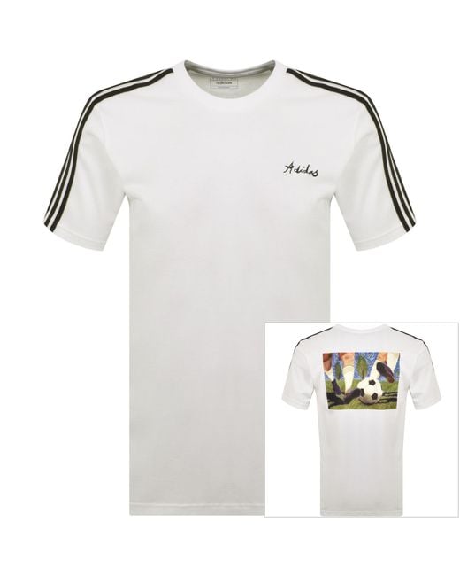 Adidas White Gallery T Shirt for men