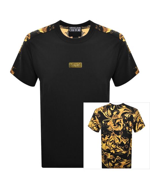 Versace Jeans Black Couture Regular Fit T Shirt for men