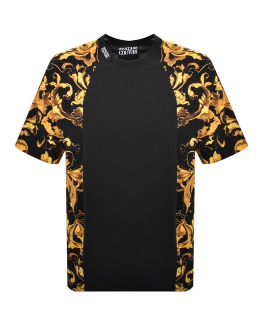 Versace Jeans Black Couture Relaxed Fit T Shirt for men