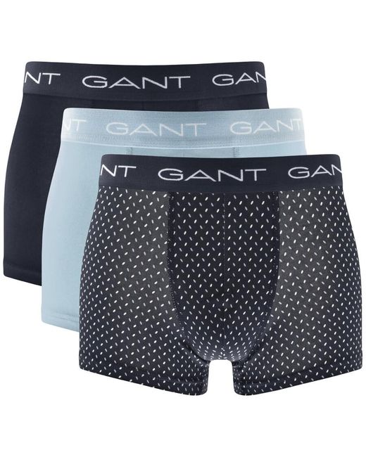 Gant Blue Three Pack Stretch Trunks for men