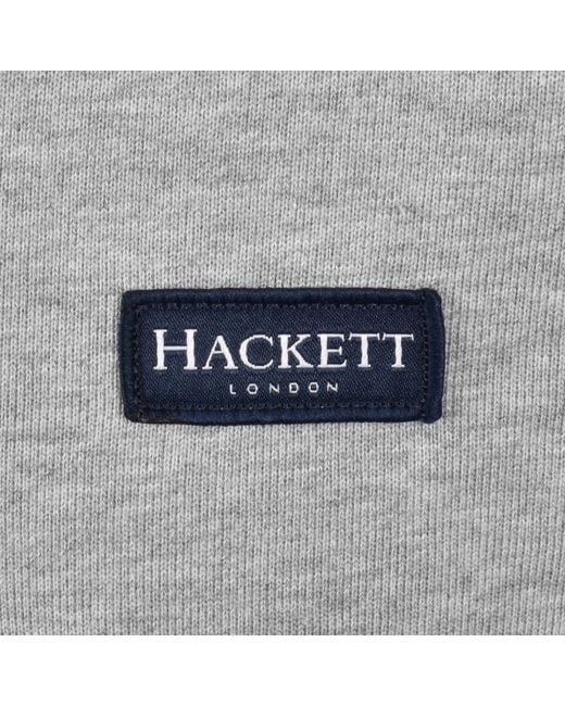 Hackett Gray Half Zip Sweatshirt for men