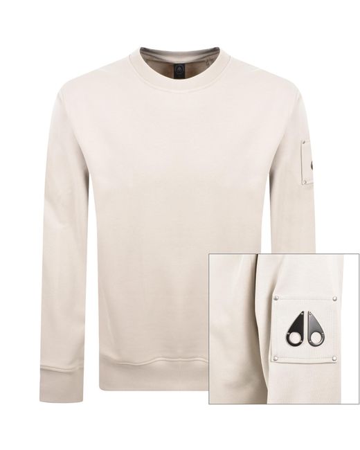 Moose Knuckles White Hartsfield Sweatshirt for men