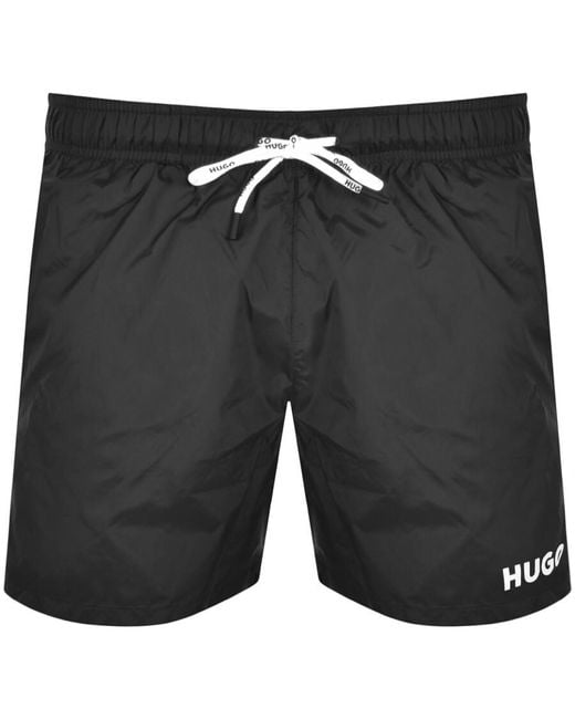 HUGO Black Haiti Swim Shorts for men