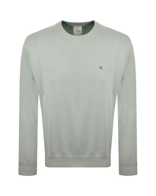 Calvin Klein Gray Jeans Crew Neck Jumper for men