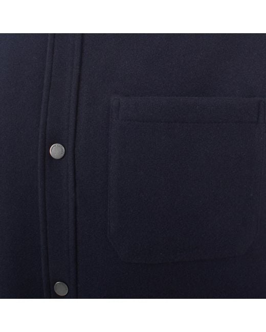 ARMANI EXCHANGE Blue Padded Press Stud Jacket for men