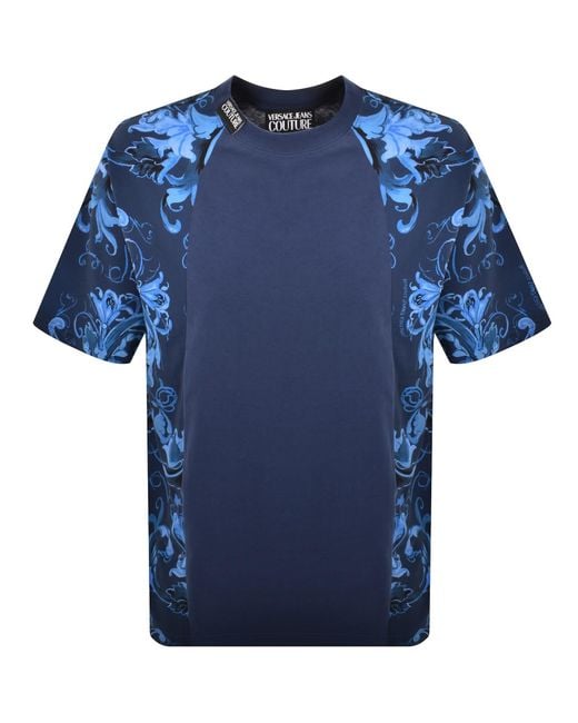Versace Jeans Blue Couture Relaxed Fit T Shirt for men