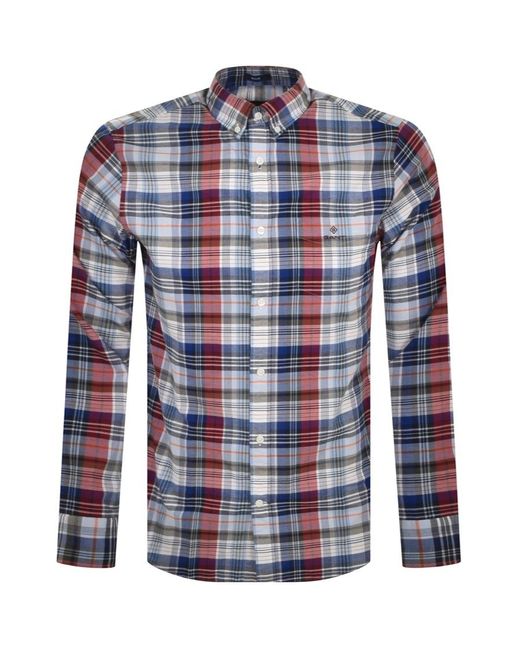 GANT Cotton Check Shield Long Sleeve 