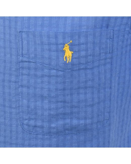 Ralph Lauren Blue Andy Pocket Shirt for men