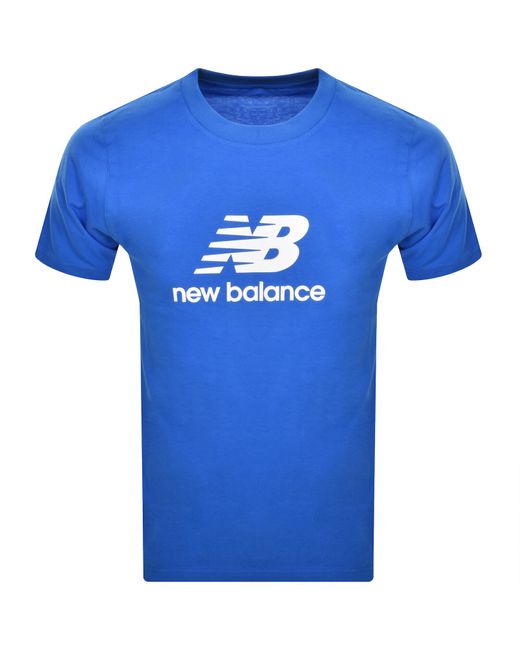 New Balance Blue Sport Essentials Logo T Shirt for men