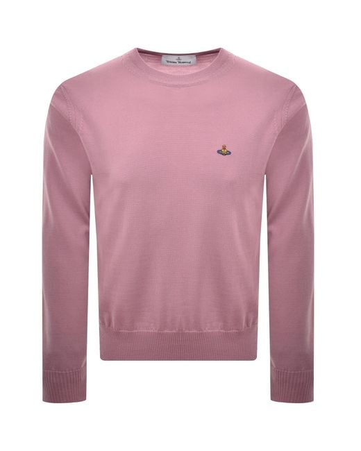 Vivienne Westwood Pink Alex Round Neck Jumper for men