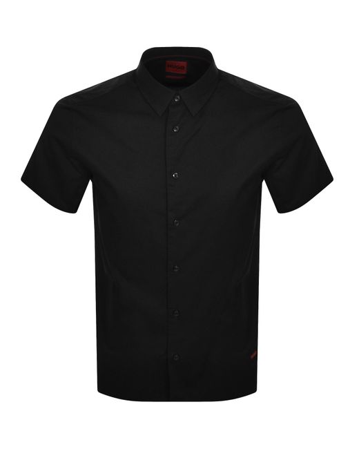 HUGO Black Short Sleeved Ebor Shirt for men