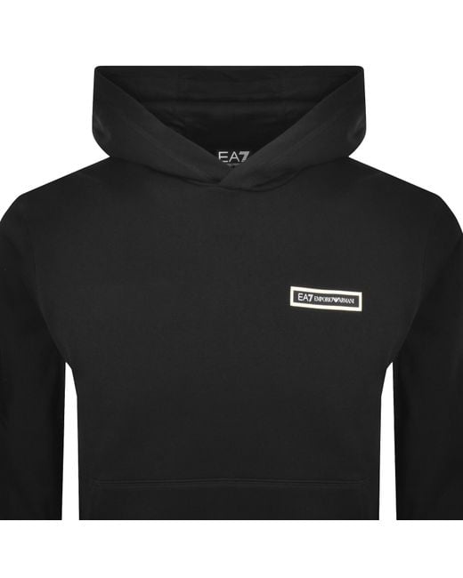 EA7 Black Emporio Armani Hoodie for men