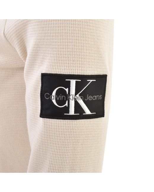 Calvin Klein White Jeans Long Sleeve T Shirt for men
