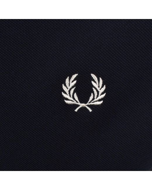 Fred Perry Black Button Through Polo Shirt for men