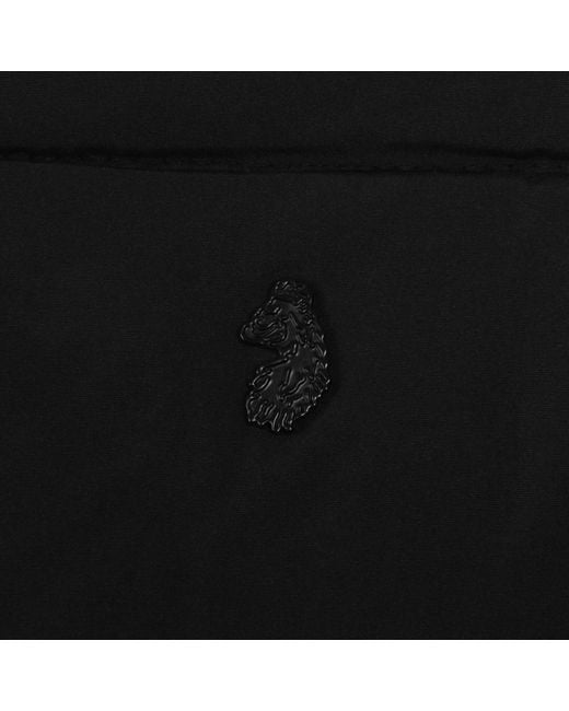 Luke 1977 Black Long Auckland Quilted Jacket for men