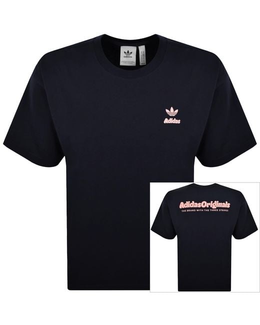 Adidas Originals Blue St Fonts Bd T Shirt for men