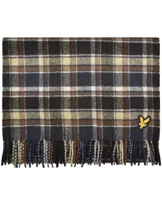 Lyle & Scott Black Scarf And Beanie Set for men