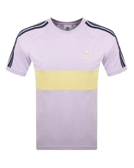 Adidas Originals Purple Panel T Shirt for men