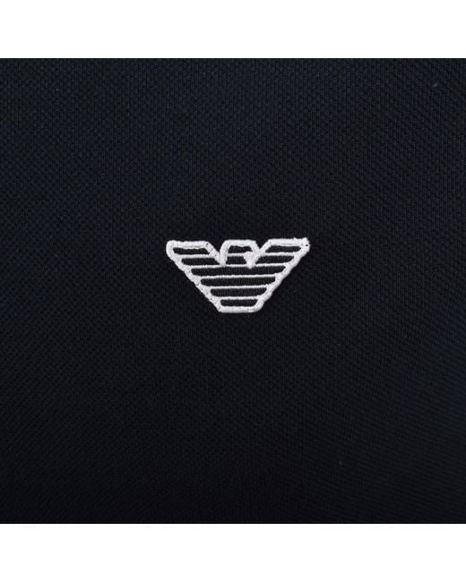 Armani Black Emporio Short Sleeved Polo T Shirt for men