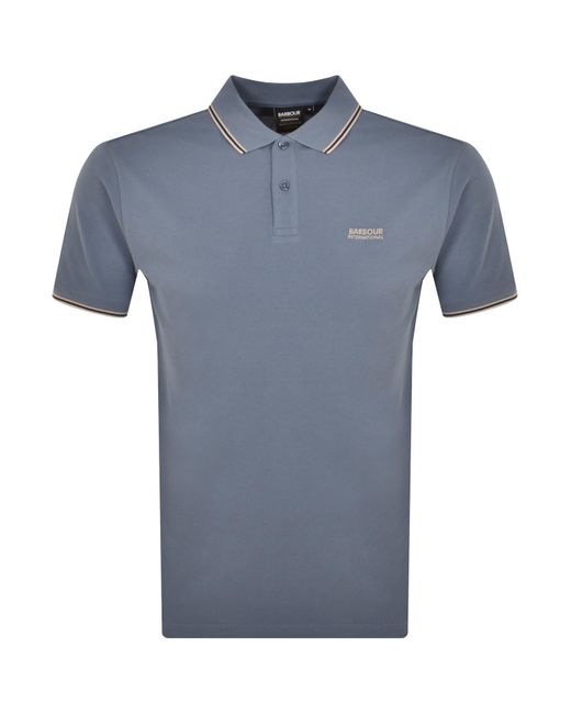 Barbour Blue Tipped Polo T Shirt for men