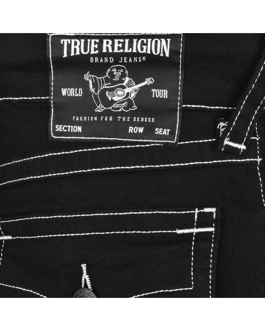 True Religion Black Ricky Flap Shorts for men