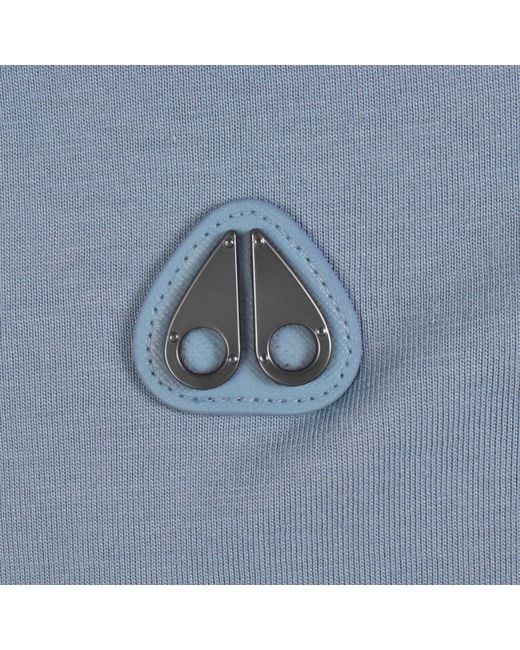 Moose Knuckles Blue Crescent T Shirt for men
