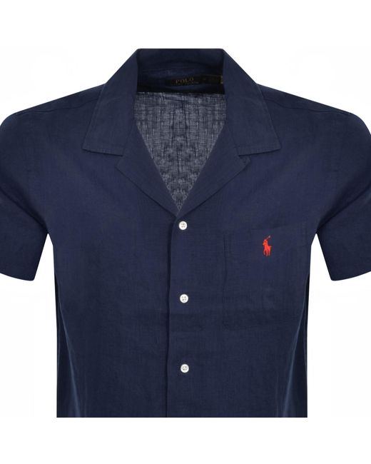 Ralph Lauren Blue Short Sleeve Shirt for men