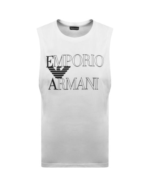 Armani Gray Emporio Logo Vest for men