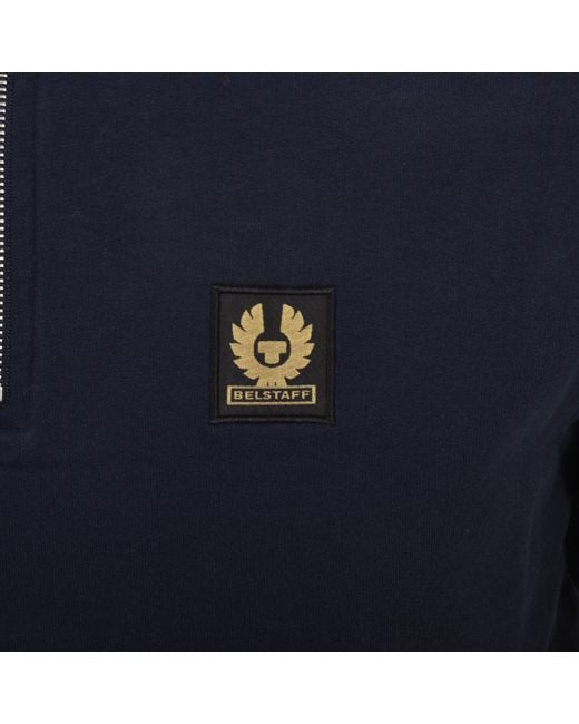 Belstaff Blue Quarter Zip Sweatshirt for men