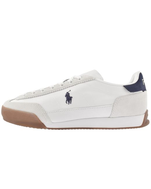 Ralph Lauren White Heritage Trac Trainers for men