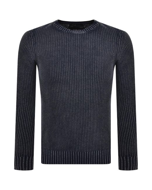 Replay Crew Neck Knit Jumper in Blue for Men Lyst UK