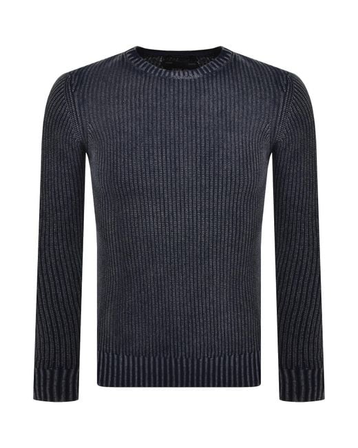 Replay Crew Neck Knit Jumper in Blue for Men Lyst UK