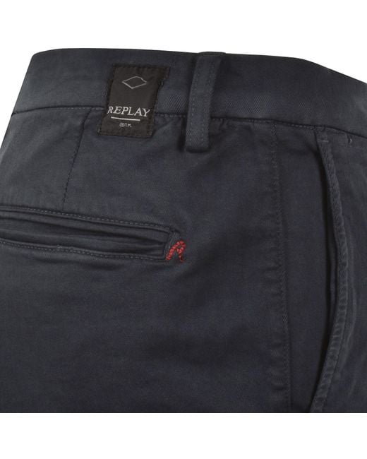 Replay Blue Benni Regular Fit Denim Shorts for men