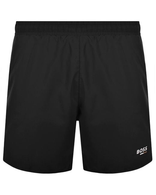 BOSS BUSINESS Black Boss Swordfish Swim Shorts for men