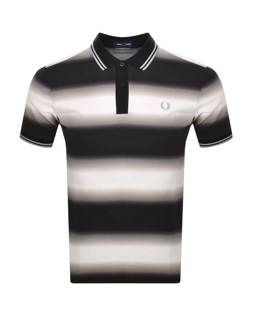 Fred Perry Black Stripe Graphic Polo T Shirt for men