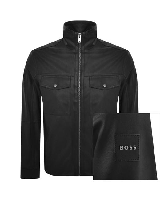 Boss Black Boss Jonova1 Leather Jacket for men