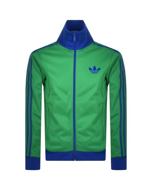 adidas Originals Poly Track Top in Green for Men Lyst UK